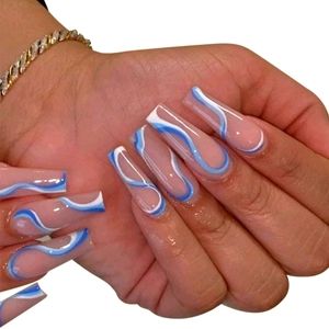 Blue Wave Press on Nails 24 pc